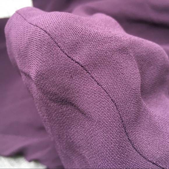 Massimo Dutti Short Sleeve V-Neck Purple Jumpsuit - Picture 12 of 13